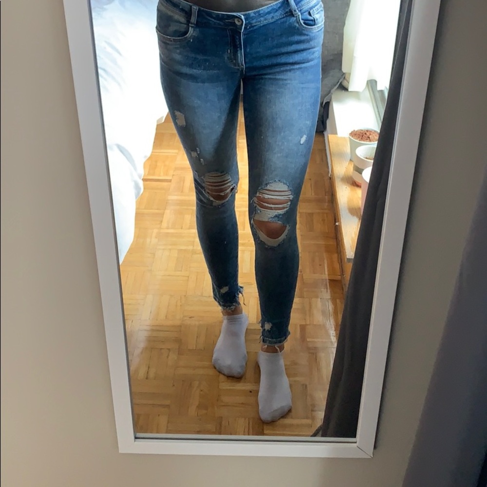 Zara ripped jeans
